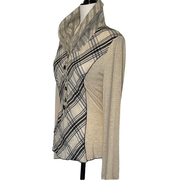 ELISA CAVALETTI Plaid High Collar Blouse - Picture 4 of 15